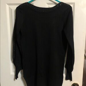 Cable & Gauge Black Crew Neck Sweater